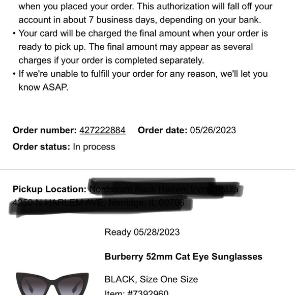 Burberry 52mm Cat Eye Sunglasses *Authentic* main image 6